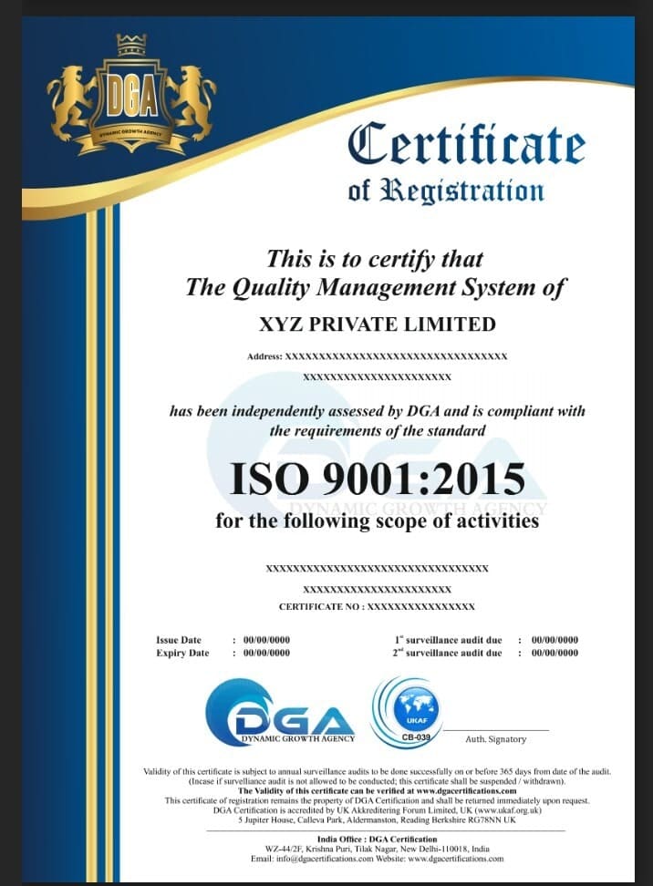 ISO 9001 : 2015